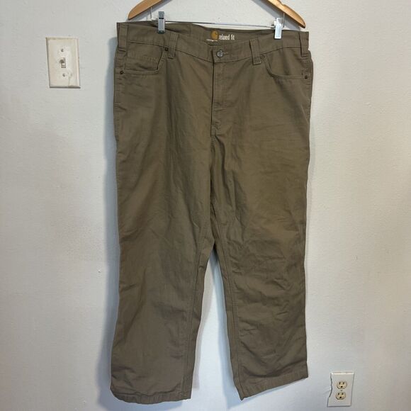 Carhartt Mens 40x30 Khaki Workwear Relaxed Fit‎ Pants - Picture 1 of 8